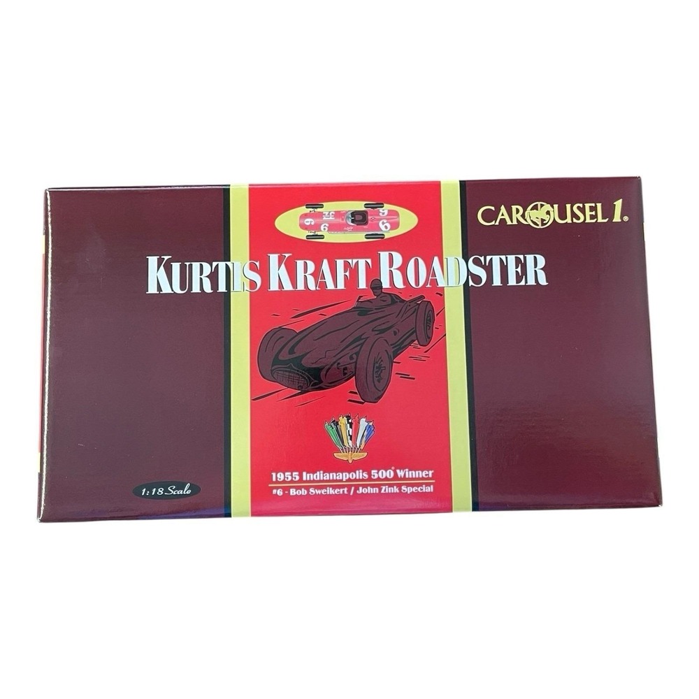 Bob Sweikert #6 1955 Indy 500 Winner Kurtis Kraft Roadster 1:18 Scale Die Cast